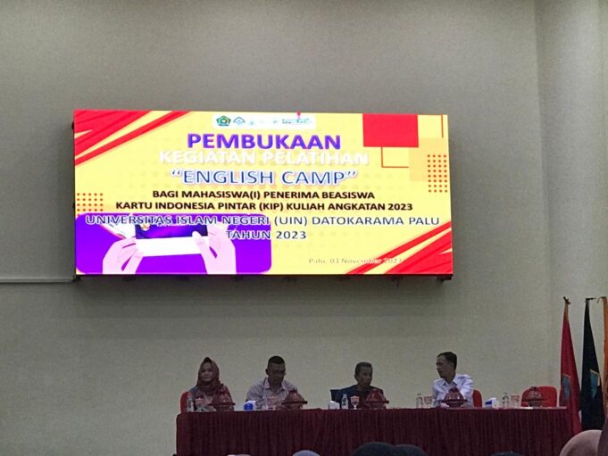 UIN Palu Laksanakan English Camp bagi 300 Mahasiswa Penerima KIP-K