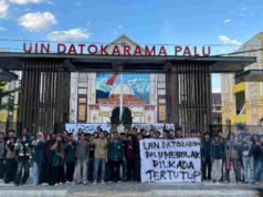 Aksi Simbolik Mahasiswa UIN Datokarama: Pilkada Tertutup Dinilai Cederai Demokrasi